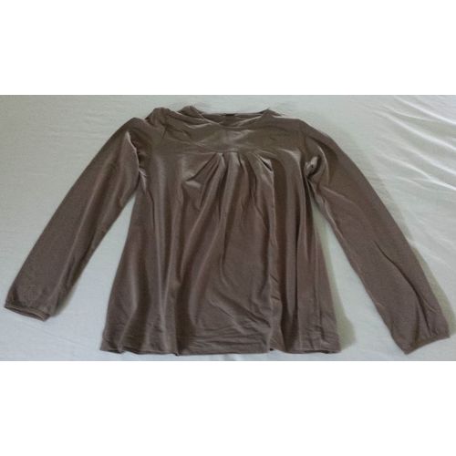 Tunique T Shirt Zara Kids Fille 13-14 Ans Manches Longues Marron Clair