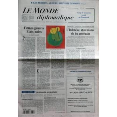 Monde Diplomatique (Le) N° 531 Du 30/06/1998 - Les Femmes Alibi Du Pouvoir Tunisien Coup De Tonnerre Social Au Danemark Firmes Geantes Etats Nains Par Ignacio Ramonet Luigi Veronesi - Kf2 (1991) Trente Cinq Ans De Complicite - L'indonesie Atout Ma...