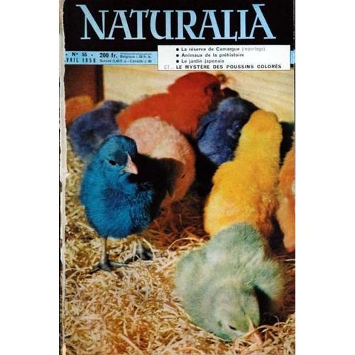 Naturalia N° 55 Du 01/04/1958 - Sciences Naturelles  -   Plaisanteries  -   Publicite  -   Mystification - La Journee D'un Bouquetin - Animaux De La Prehistoire - La Peau - Reserve Zoologique Et Botanique De Camargue - Le Controle Du Pouvoir Germi...