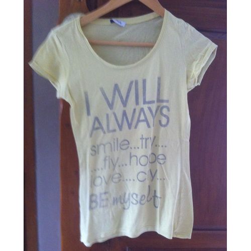 T-Shirt Jaune Pimkie T S Comme Neuf