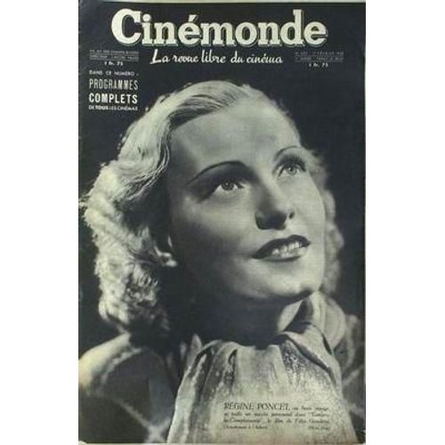 Cinemonde N° 487 Du 17/02/1938 - Regine Poncel - Felix Gandera.
