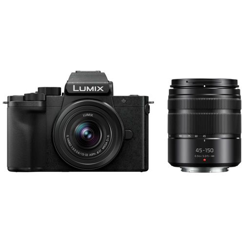 Panasonic Lumix DC-G100D Kit, G Vario 12-32mm + 45-150mm, Noir