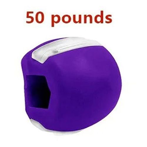 Balle Exercitante Pour Machoire, Jawliner, Exerciseur Facial, Modeleur De Menton Fitness, Violet (50 Livres)
