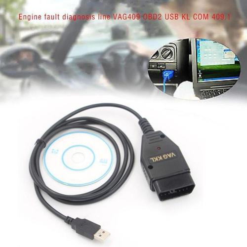 Câble d'interface USB VAG-COM KKL 409.1 pour voiture, OBD2, Audi, pour VW goodnice