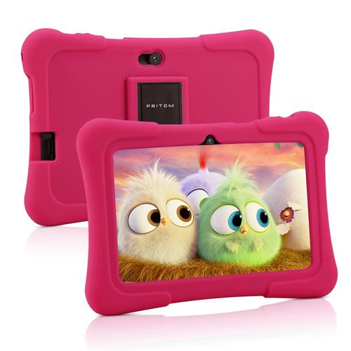 7 inch Kids Tablet | Quad Core Android OS, 32 GB ROM | WiFi,Bluetooth,Dual Camera | Educational,Games,Parental Control,Kids Software Pre-Installed with Kids-Tablet Case (Pink)