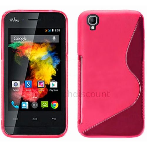 Housse Etui Coque Pochette Silicone Gel Fine Pour Wiko Goa + Film Ecran - Rose