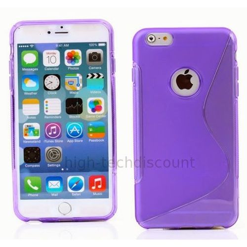 Housse Etui Coque Silicone Gel Fine Pour Apple Iphone 6 Plus (5.5 Pouces) + Film Ecran - Mauve