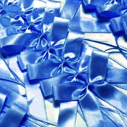 N¿uds décoratifs - pour antenne/Voiture/Mariage/fête/Anniversaire - 100 pièces - Bleu