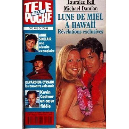 Tele Poche N° 1390 Du 28/09/1992 - Lauralee Bell Et Michael Damian  -   Lune De Miel A Tahiti - Anne Sinclair - Depardieu En Cyrano - Kevin Costner.