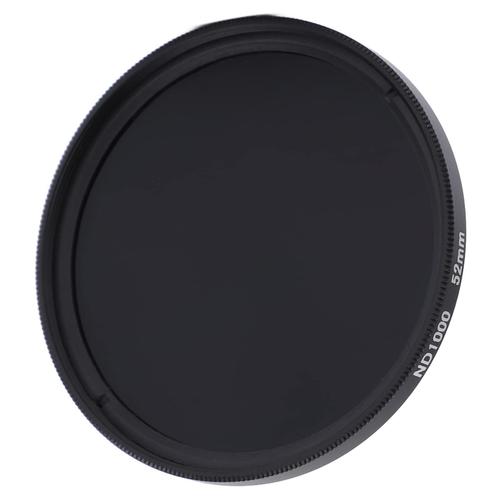 Yagri Filtre à objectif ND 1000, lentille en verre optique avec filtre ND 1000 qui empêche la surexposition portable ultra-légère pour les objectifs d'appareil photo numériques(52 mm)