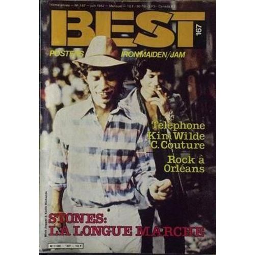 Best N° 167 Du 01/06/1982 - Telephone - Kim Wilde - C. Couture - Rock A Orleans - Stones.