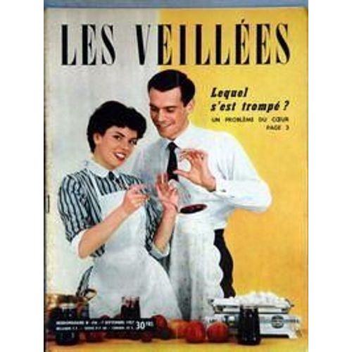 Veillees (Les) N° 156 Du 07/09/1957 - Lectures Romanesques - Tricots- Ouvrages - Enquetes - Cuisine Les Etoiles Ne Meurent Jamais Avec Lous Jouvet - Jules Berry   -   Harry Baur - P. Blanchard - Ginette Leclerc - Raimu.