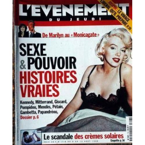 Evenement Du Jeudi (L') N° 718 Du 06/08/1998 - Jospin  -   Le Virage Liberal Qu'il Prepare - De Marilyn Au Monicagate  -   Sexe Et Pouvoir Histoires Vraies  -   Kennedy  -   Mitterrand  -   Giscard  -   Pompidou  -   Mendes  -   Petain  -   Gambet...
