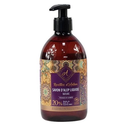 Recettes D'antan Savon D'alep Liquide Bio 20% D'huile De Baie De Laurier 500ml 