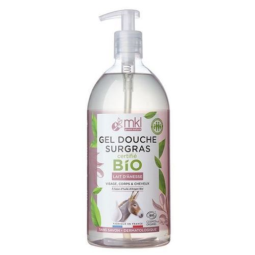 Mkl Green Nature Gel Douche Surgras Lait D'ânesse Bio 1l 