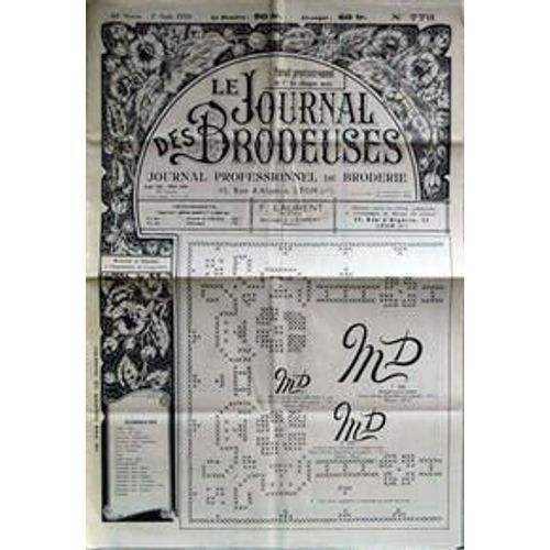 Journal Des Brodeuses (Le) N° 773 Du 01/08/1959 - Journal Professionnel De Broderie.