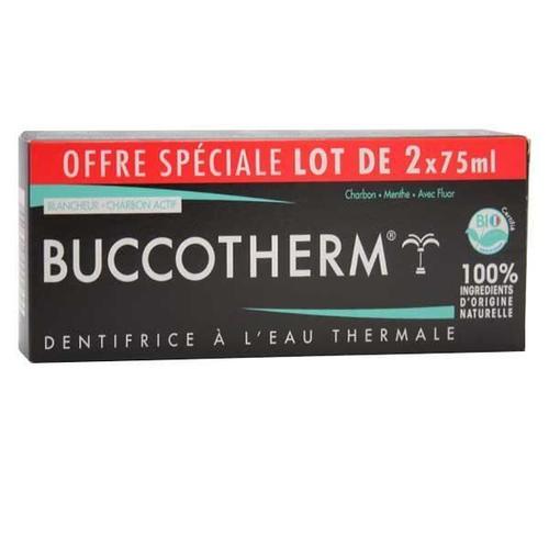 Buccotherm Dentifrice Blancheur Charbon Lot De 2 X 75ml 