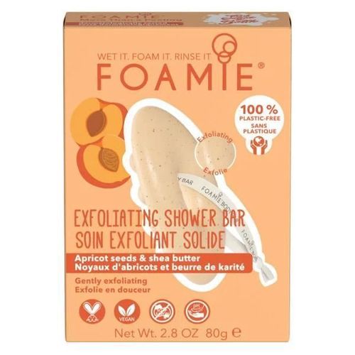 Foamie Soin Lavant 2 En 1 Solide Exfoliant Noyau D'abricot & Beurre De Karité 80g 