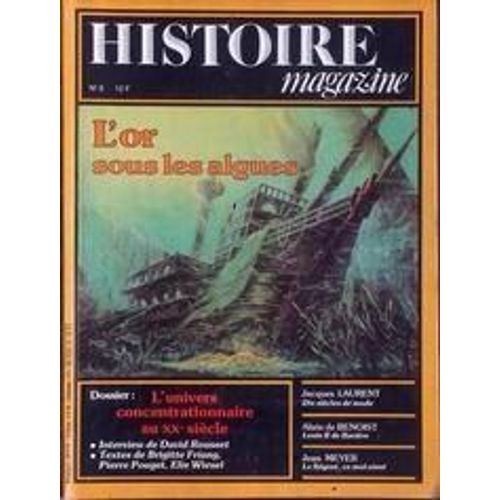 Histoire Magazine N° 8 Du 01/08/1980 - L'or Sous Les Algues - L'univers Concentrationnaire Au Xxeme Siecle - David Rousset - Brigitte Friang - Pierre Pouget - Elie Wisel - J. Laurent  -   La Mode - A. De Benoist  -   Louis Ii De Baviere - J. Meyer...