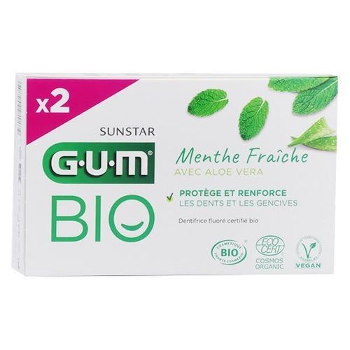 Gum Dentifrice Fresh Mint Bio Lot De 2 X 75ml 