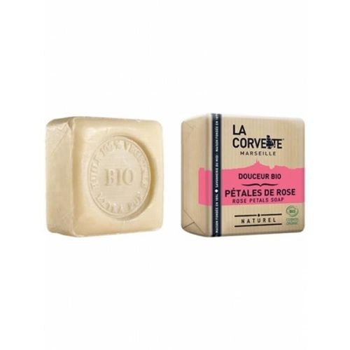 La Corvette Marseille Savon Douceur Bio Pétales De Rose 100g 