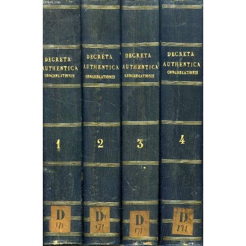 Decreta Authentica Congregationis Sacrorum Rituum, 4 Tomes