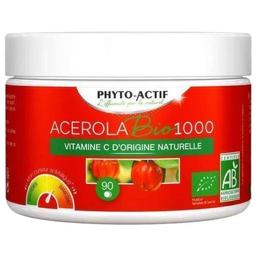 Laboratoire Phyto-Actif Acerola Bio 1000 Boite Familiale 90 Comprimés Dont 33% Offert 