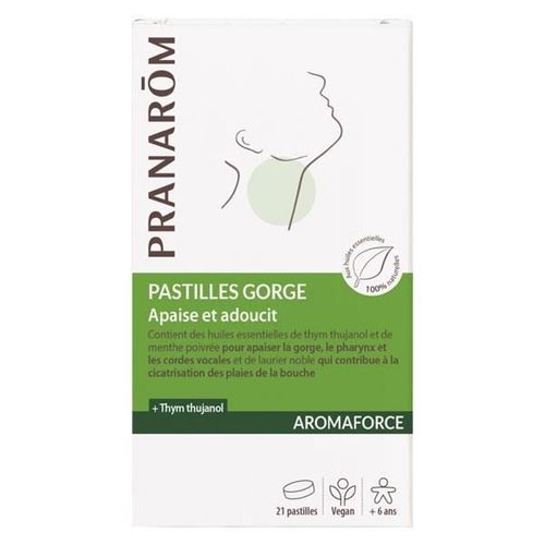 Pranarom Aromaforce Pastilles Gorge 21 Unités 