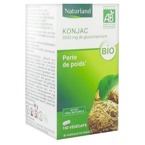 Naturland Konjac Bio Perte De Poids 150 Végécaps 