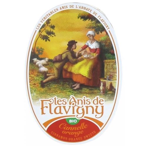 76395 Les Anis De Flavigny Boîte Ovale 50 G Cannelle/Orange Bio 