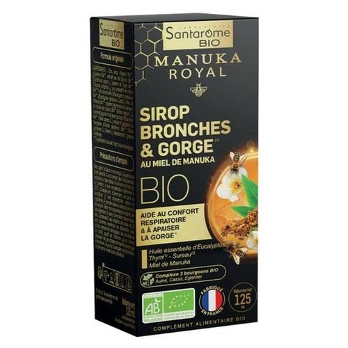 Santarome Bio Sirop Bronches & Gorge Miel De Manuka Bio 125ml 