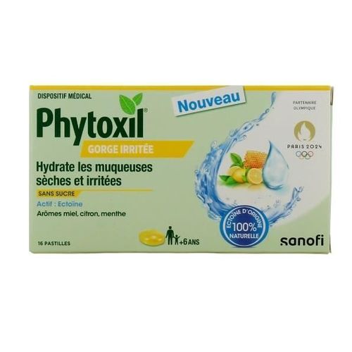 Phytoxil Pastilles Gorges Irritées Miel Citron Menthe Boite De 16 