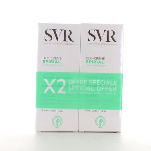 Svr Lot De 2 Spirial Déo-Crème Anti-Transpirant 48 H 50 Ml 