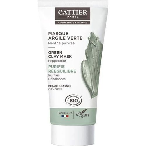 Cattier Argile Verte Masque Menthe Poivrée Bio 30ml 