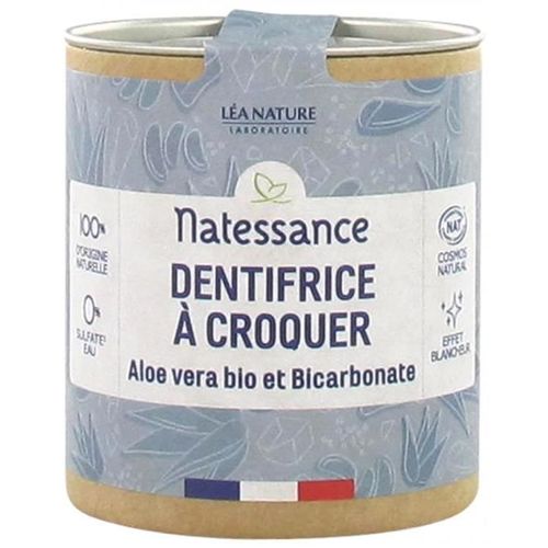-Natessance Naturel Dentifrice À Croquer Aloe Vera Bio Et Bicarbonate 