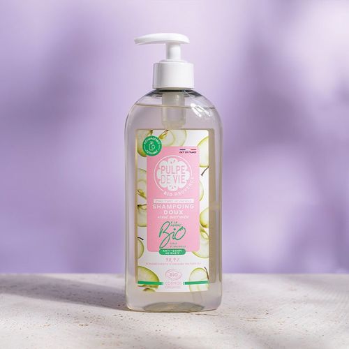 Shampoing Doux Bio 400 Ml, Usage Quotidien, À Base De Fruits Antigapi Bio, Pomme, Pulpe De Vie 