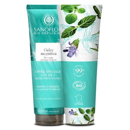 Gelée Nettoyante - Sanoflore - Magnifica - Anti-Imperfections - Bio - 2 X 120ml 