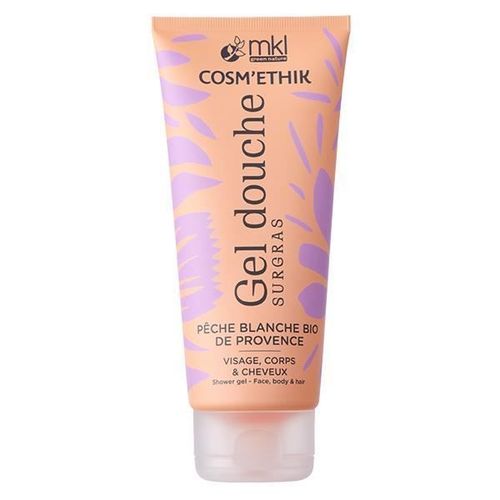 Gel Douche Pêche Blanche Bio De Provence - Mkl Green Nature - 200ml - Sans Parabène 