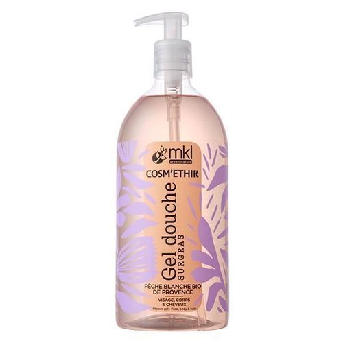 Mkl Green Nature Gel Douche Pêche Blanche Bio De Provence Cosm'ethik 1l 