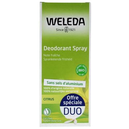 81212 Weleda Duo Déodorant Spray Citrus - 2 X 100 Ml 