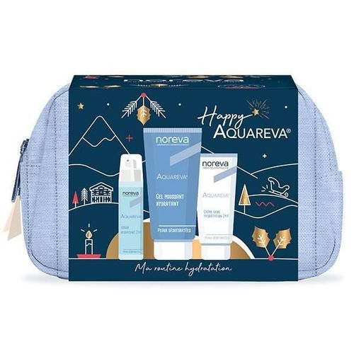 Noreva Coffret Aquareva Crème Riche 40ml + Sérum 30ml+ Gel Moussant 200ml + Trousse Offerte 