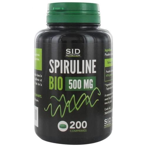 Compléments Alimentaires - S.I.D Nutrition Spiruline 500 Mg 200 Comprimes 