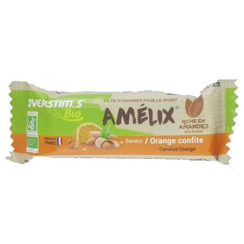 -Overstims Amelix Bio Orange Confite Barre Unitaire** (Saveur : Orange Confite) 