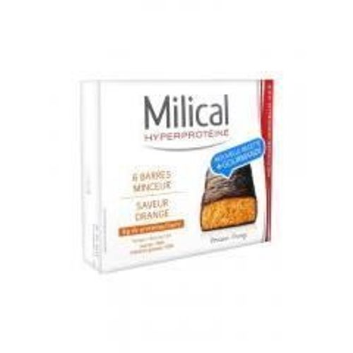 Milical Barres Minceur Hyperprotéinées Orange 6 Unités 