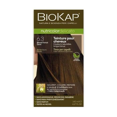 Biokap Nutricolor Delicato Teinture Pour Cheveux 6.3 Blond Foncé Doré 140ml 