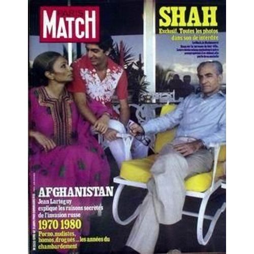 Paris Match N° 1598 Du 11/01/1980 - Shah - Toutes Les Photos Dans Son Ile Interdite. Afghanistan - Jean Arteguy Explique Les Raisons Secretes De L'invasion Russe. 1970-1980 - Porno - Nudistes - Homos - Drogues..... Les Annees Du Chambardement. A L...