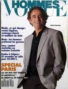 Vogue Hommes N° 109 Du 01/05/1988 - Mode  -  Moto  -   Les Hommes Preferent Les Grosses  -  Sexy  -   Quatre Starlettes En Costumes Croisette  -  Rodeo A Calgary  -  Special Paris  -  Richard Bohringer.