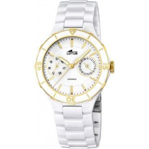 Montre Femme Lotus Ceramic L15932/2 Bracelet Blanc En Céramique