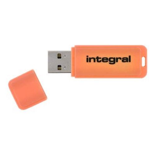 Integral Neon - Clé USB - 64 Go - USB 2.0 - orange