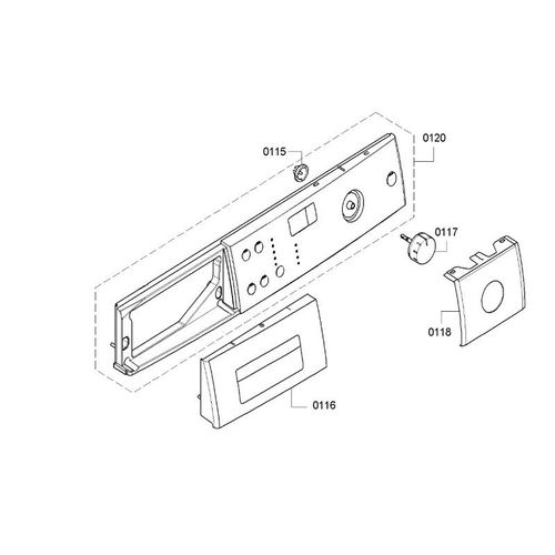 00652787. POIGNEE DE BAC A LESSIVES REP 0116 BOSCH B/S/H